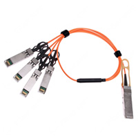 Arista Networks CAB-Q-S-AOC-1M Compatible 40G AOC QSFP+ to 4xSFP+ Active 1M (3.3ft) 850nm Active Optical Cables